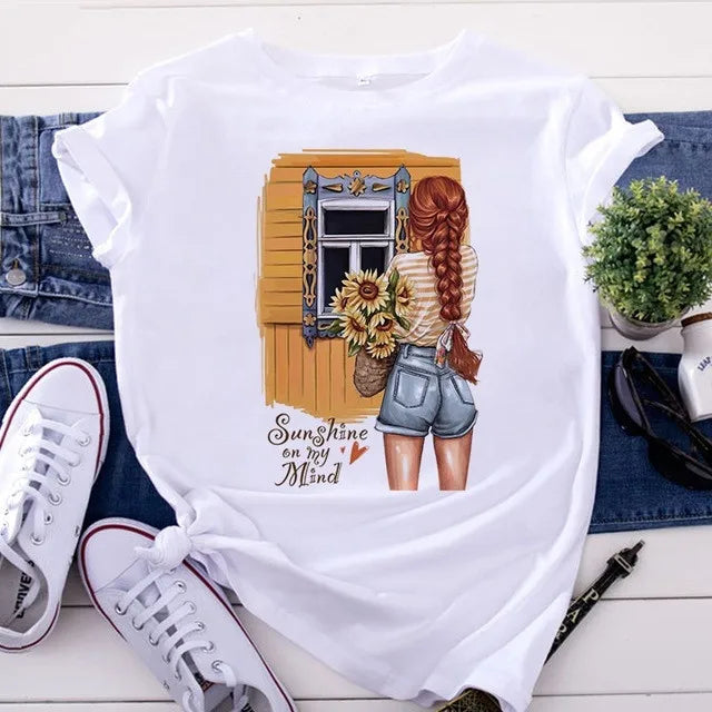 Mom and Men Queen Print Women T-shirt Best Mommy Summer Harajuku O Neck Funny 90S Tops Tee Daughter Casual Clothes,Drop Ship