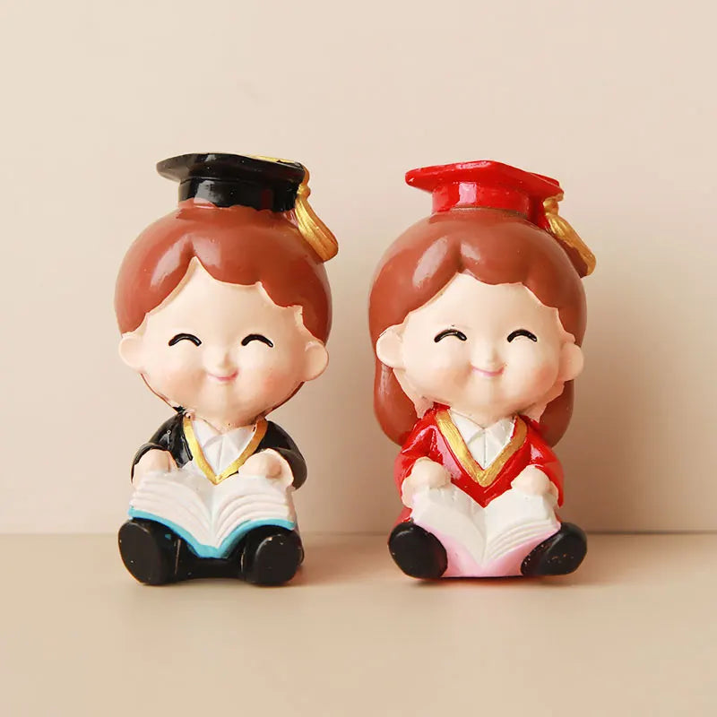 Graduation Theme Doctor Doll  Cake Topper I Did It Happy Bachelor Graduation Party Decoration Cake Decoration Party Supplies