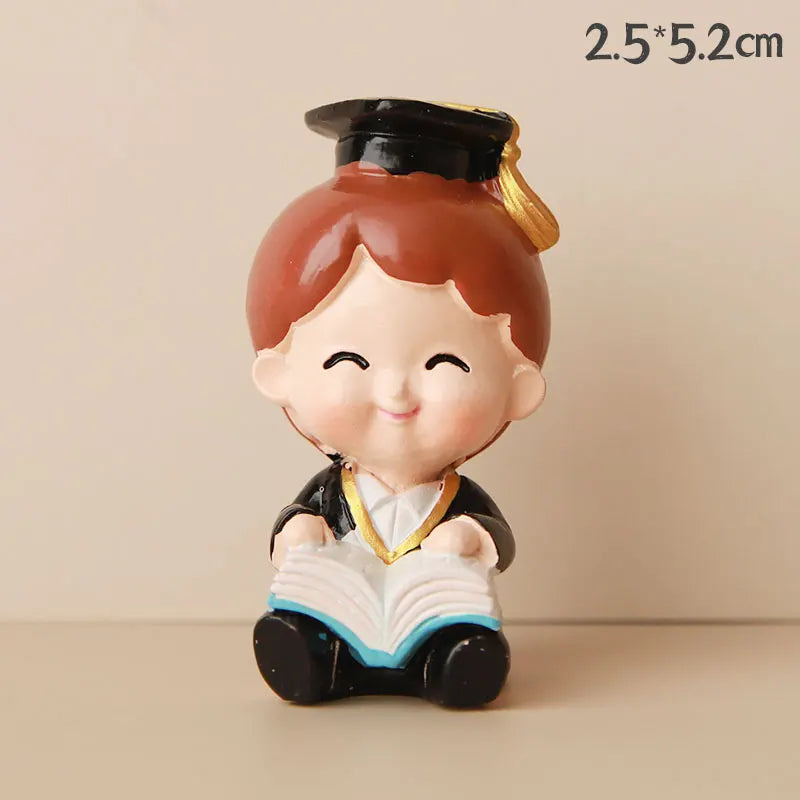 Graduation Theme Doctor Doll  Cake Topper I Did It Happy Bachelor Graduation Party Decoration Cake Decoration Party Supplies