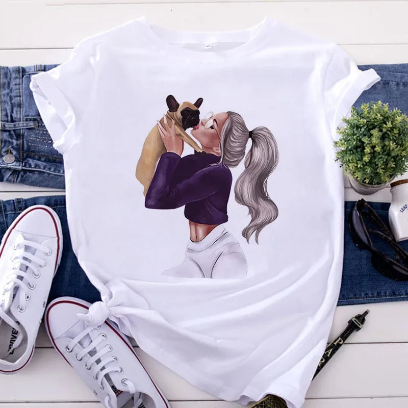 Mom and Men Queen Print Women T-shirt Best Mommy Summer Harajuku O Neck Funny 90S Tops Tee Daughter Casual Clothes,Drop Ship