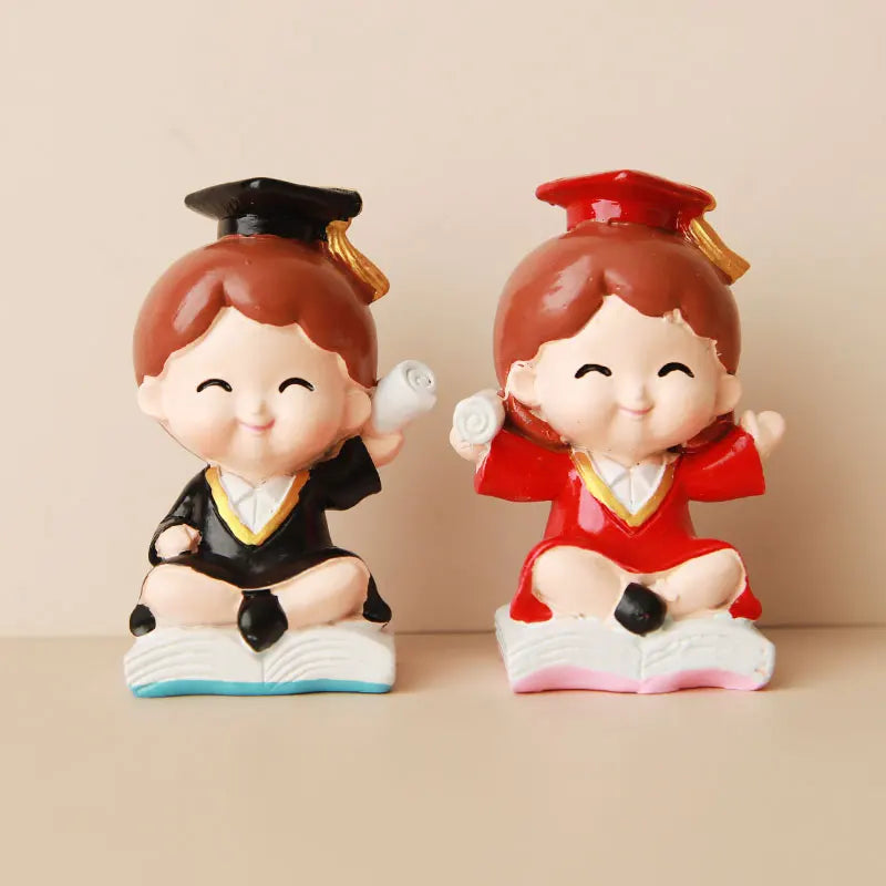 Graduation Theme Doctor Doll  Cake Topper I Did It Happy Bachelor Graduation Party Decoration Cake Decoration Party Supplies