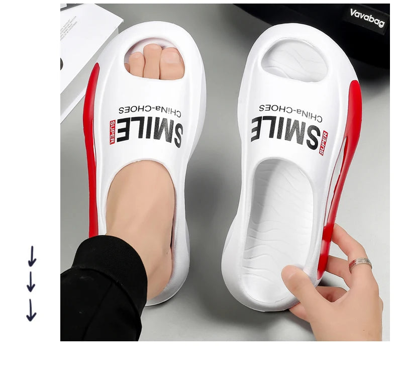Me slippers Massaging Rubber sandals Thick Bottom Soft EVA Non-slip Women's home slippers summer beach shoes flip flops for men