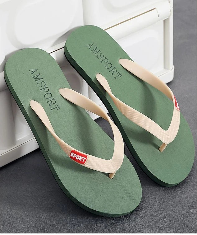 Soft Sabot Slippers for Men Walk Around Home Shiatsu House Flip Flops Flat Indoor Sandals Man Beach Shoes Bathroom Trend 2025