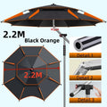 2.0-2.6M New Fishing Umbrella Upgraded Stainless Steel Mechanical Adjustment Fishing Parasol Sunshade  Large Beach Umbrella