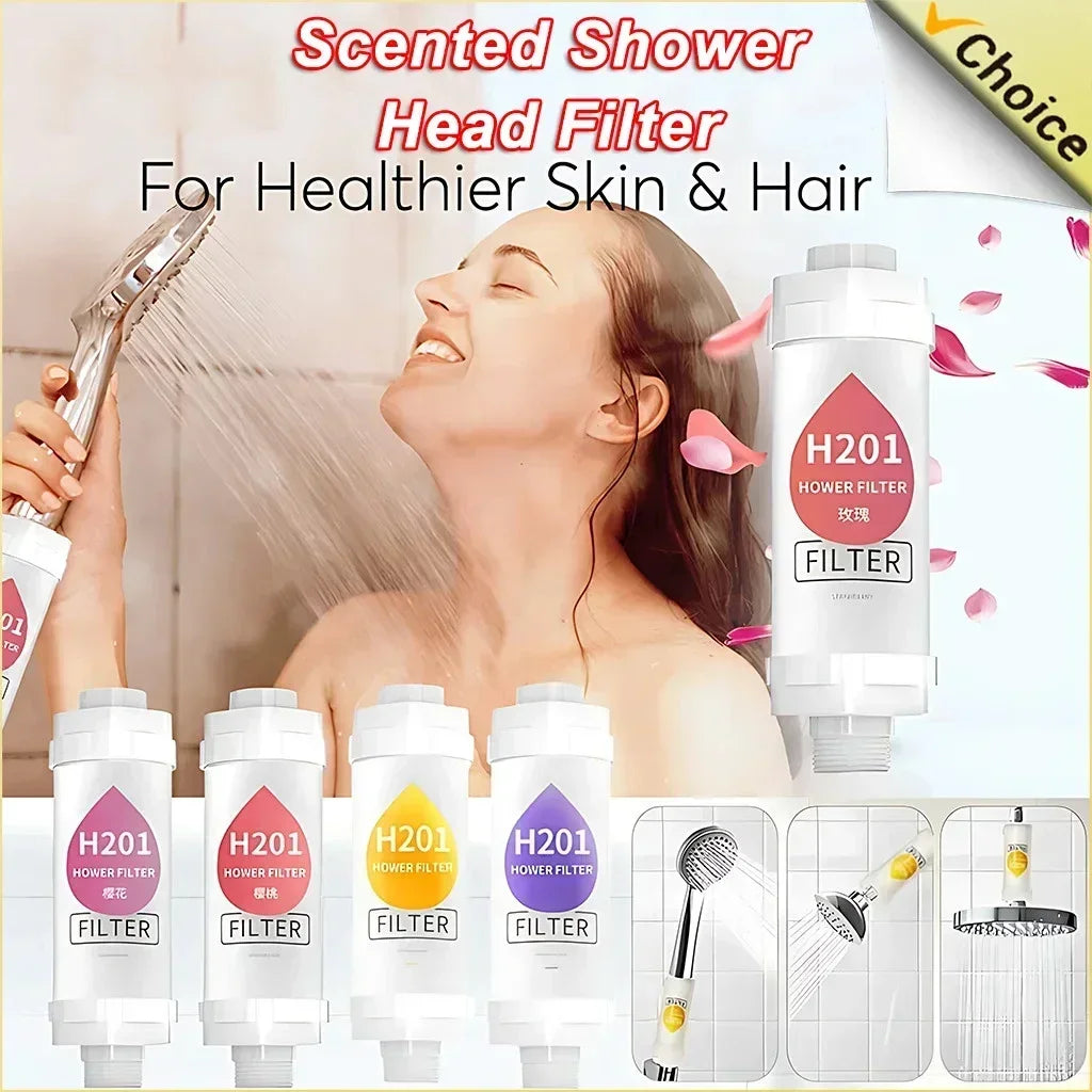 Shower Head Filter Bathroom Accessories Hard Water Filter Vitamin C Replacement Cartridge Remove Chlorine Fluoride Heavy Metals