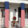 Fourth of July Outdoor Decorations - Hang American flag banners Stars and Stripes porch signs - Patriotic Memorial Day
