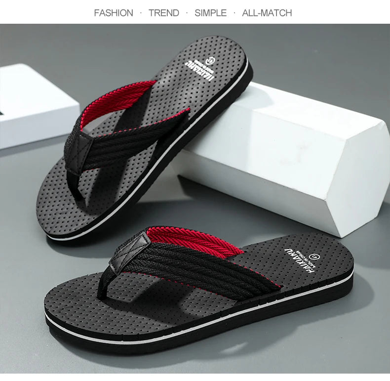 New Sandals Shoes Men Summer Men Flip Flops High Quality Beach Sandals Anti-slip Zapatos Hombre Casual Shoes 2025 Man Slippers