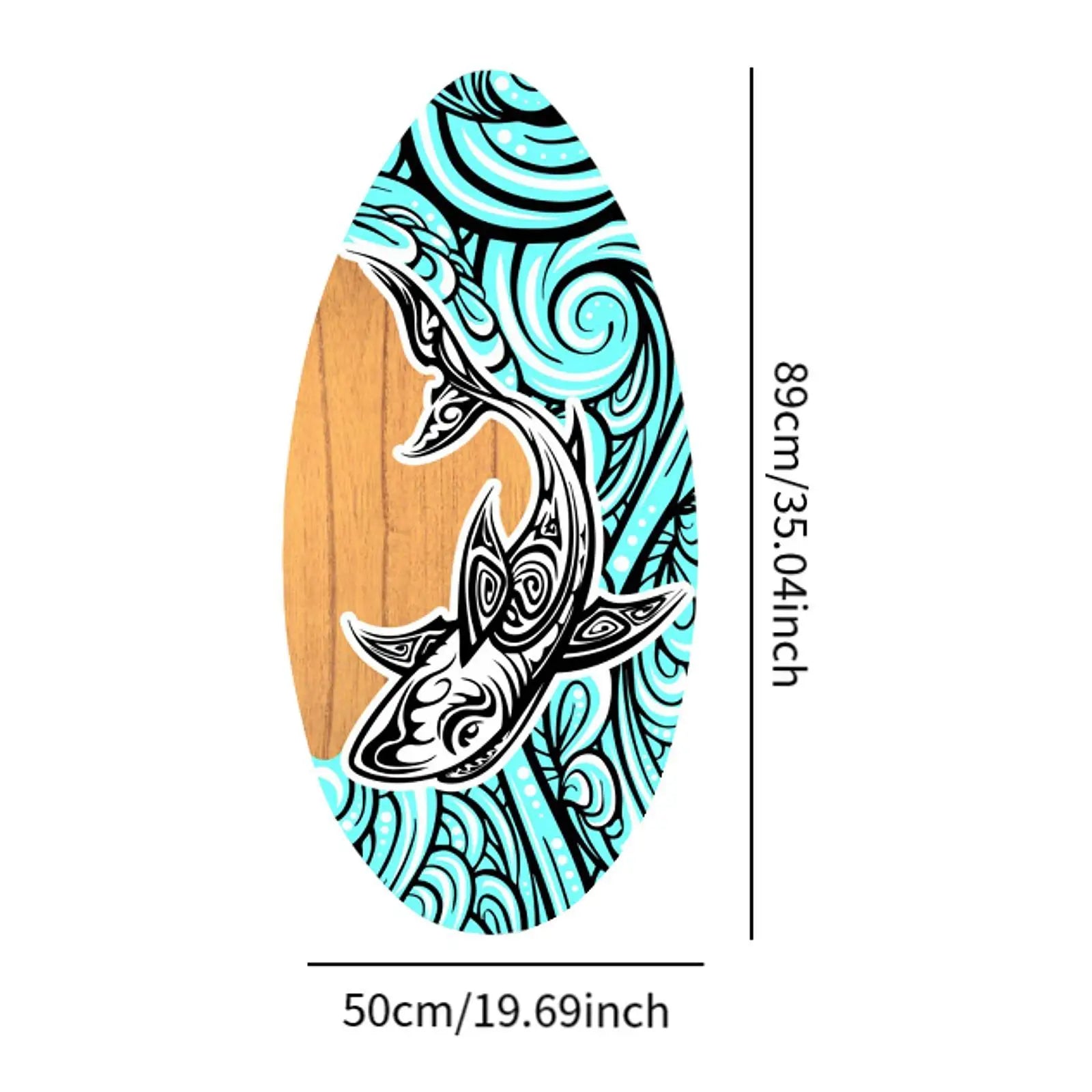 Skimboard Shallow Water 35 Inches Standing Beach Toys Small Surfboard Beach Sand Board for Beginners Children Adults Teens Kids
