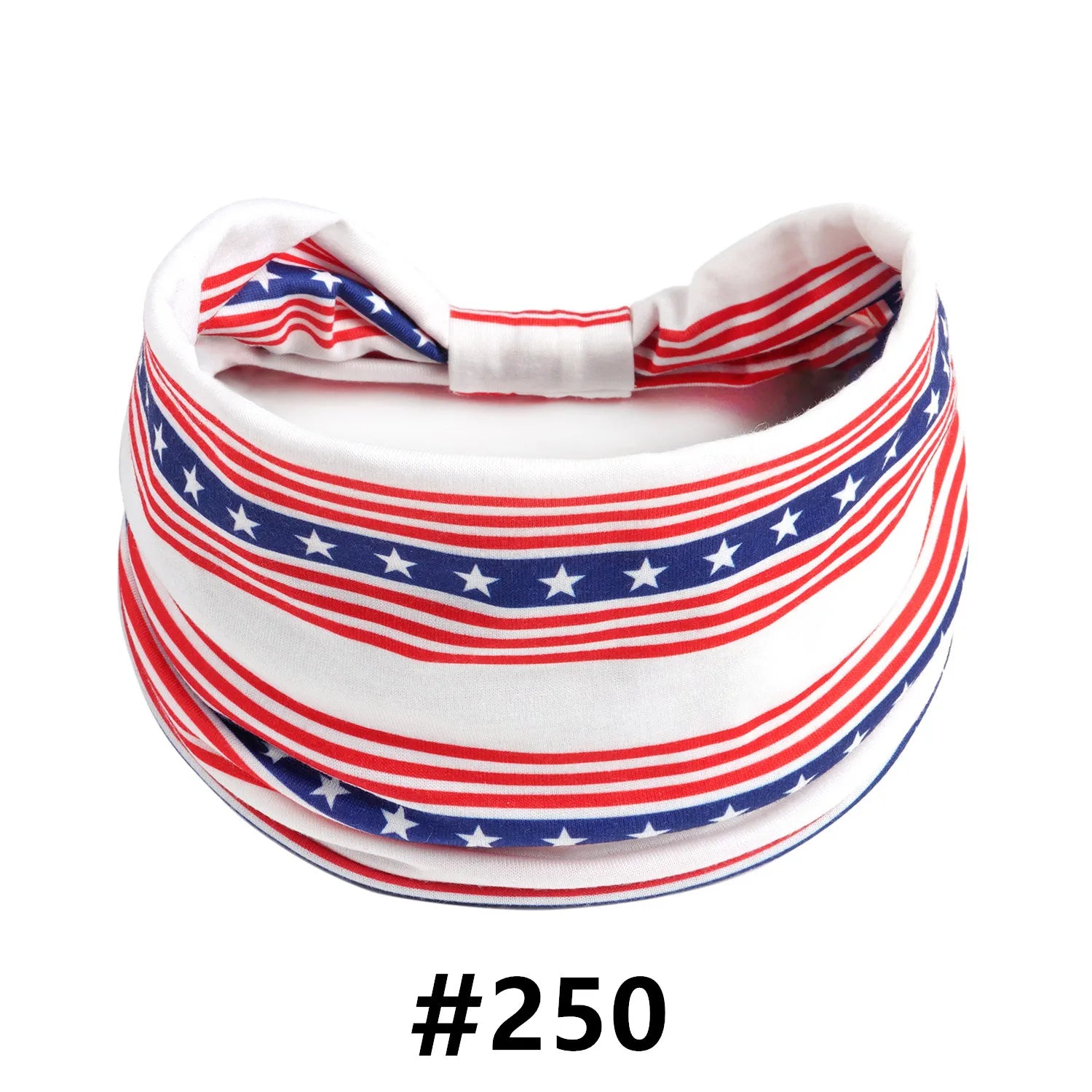 American Flag Headbands Women 4th of July Head Band Wide Turban Headwrap Red White and Blue Hairbands USA Patriotic Accessories