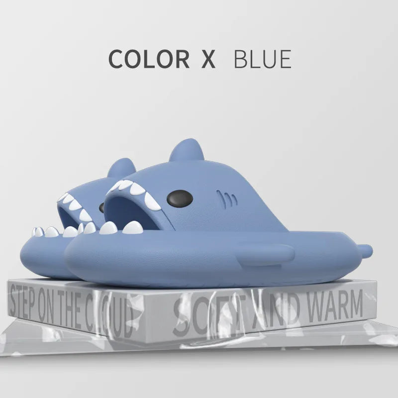 Cute Summer Shark Slippers Women Shark Slides Men Home Bathroom Sandals Kids Casual Anti-skid EVA Shoes Couple Funny Flip Flops