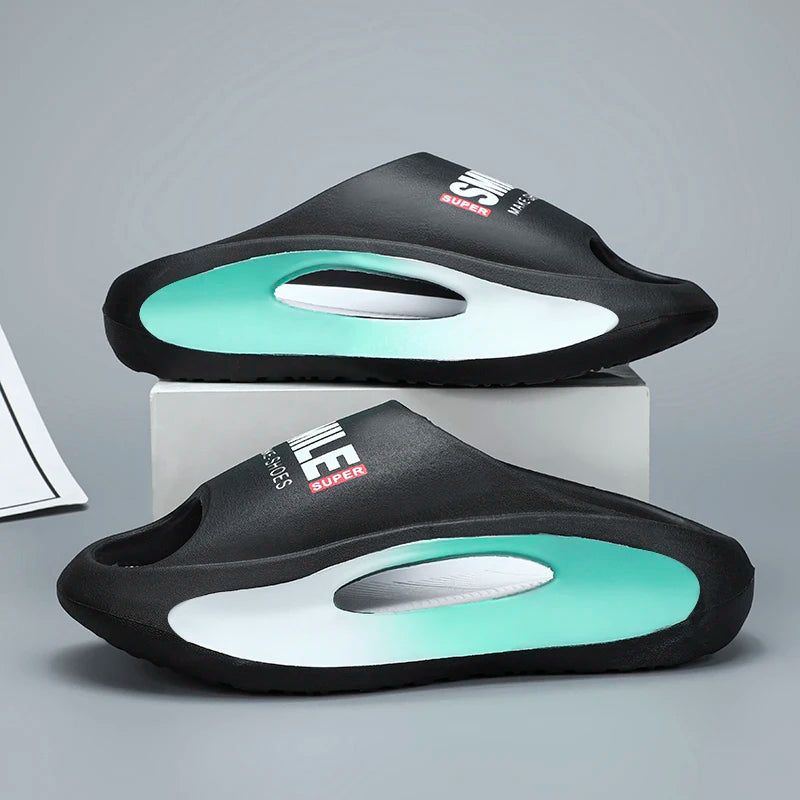 Me slippers Massaging Rubber sandals Thick Bottom Soft EVA Non-slip Women's home slippers summer beach shoes flip flops for men