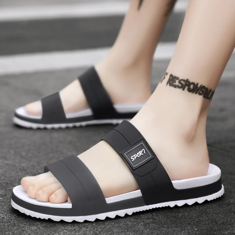 Fashion Men's Slippers Indoor Outdoor Sandals Beach Comfortable Slides Men Casual Shoes Flip-flops Mens Non-slip Home Slippers