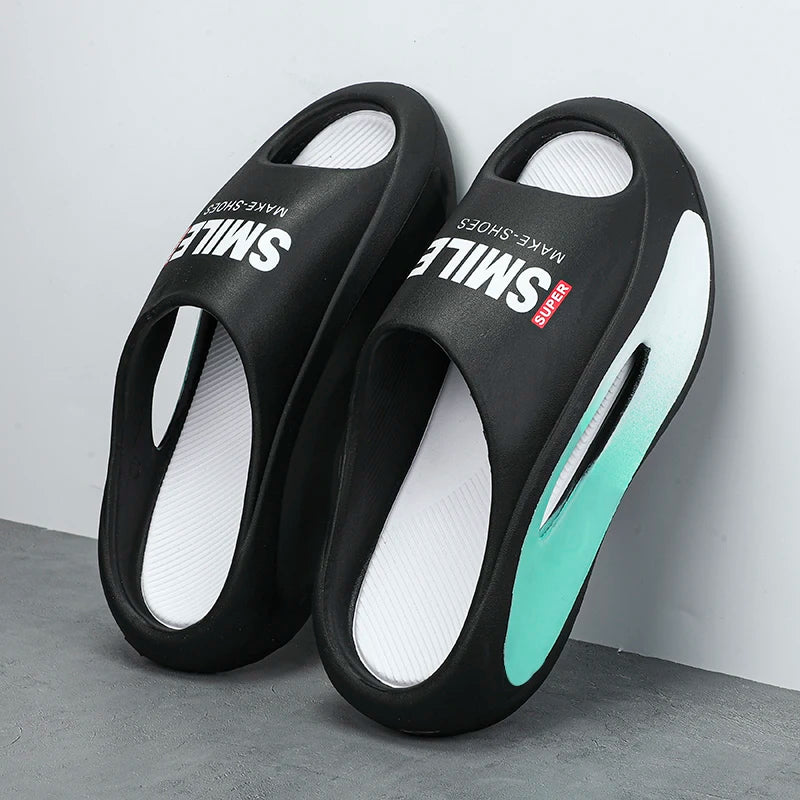 Me slippers Massaging Rubber sandals Thick Bottom Soft EVA Non-slip Women's home slippers summer beach shoes flip flops for men