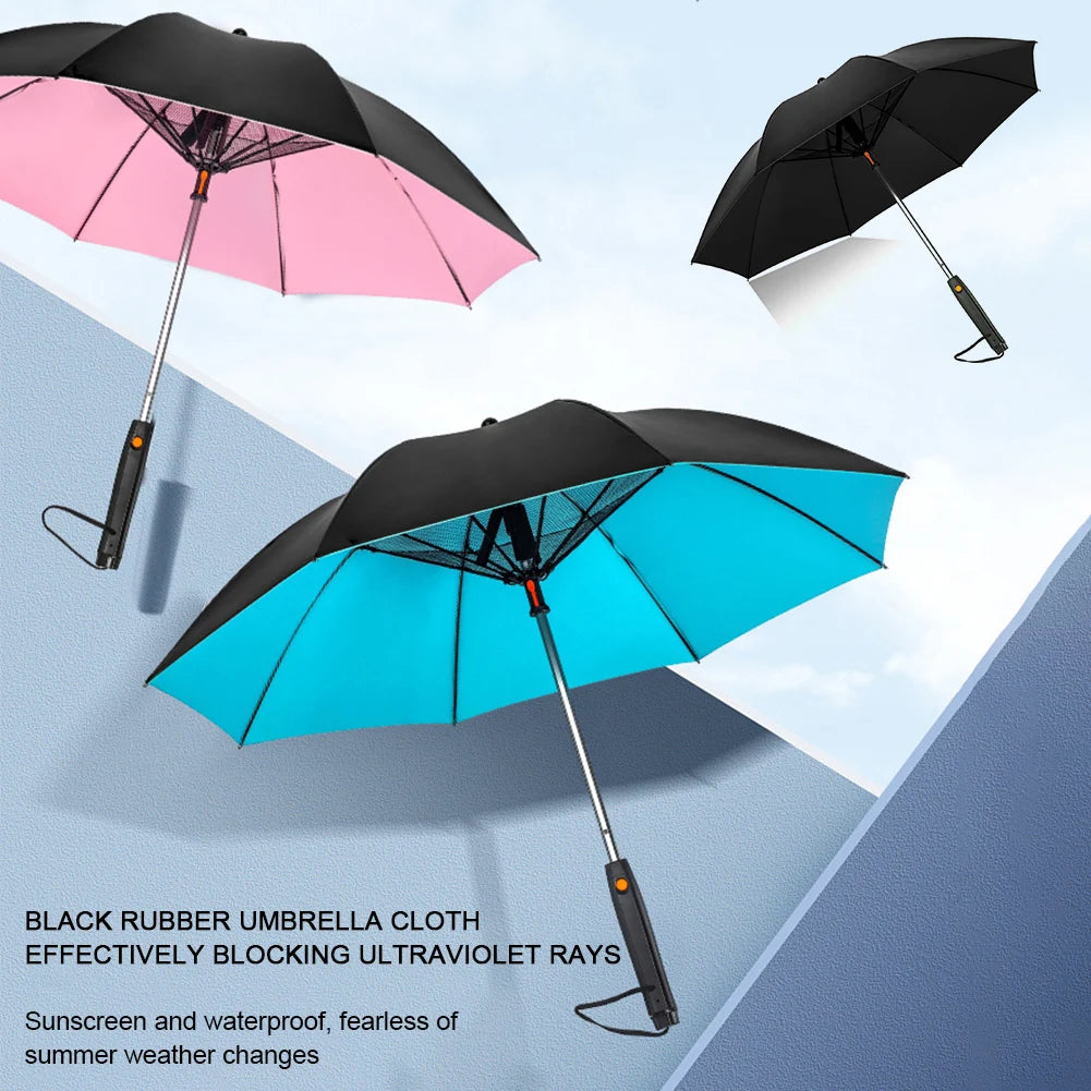Portable Cooling Umbrellas With Fan Sprayers UV Protection Waterproof Multi-Function High-density Umbrellas For Beach Outdoor