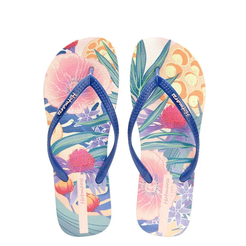 Women's Anti-Slip Clip-On PVC Flip Flops, Outdoor Beach Casual Wear Sandals Slippers
