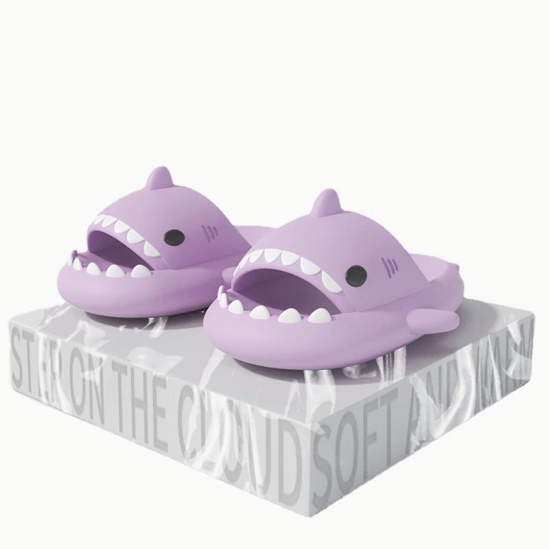 Cute Summer Shark Slippers Women Shark Slides Men Home Bathroom Sandals Kids Casual Anti-skid EVA Shoes Couple Funny Flip Flops