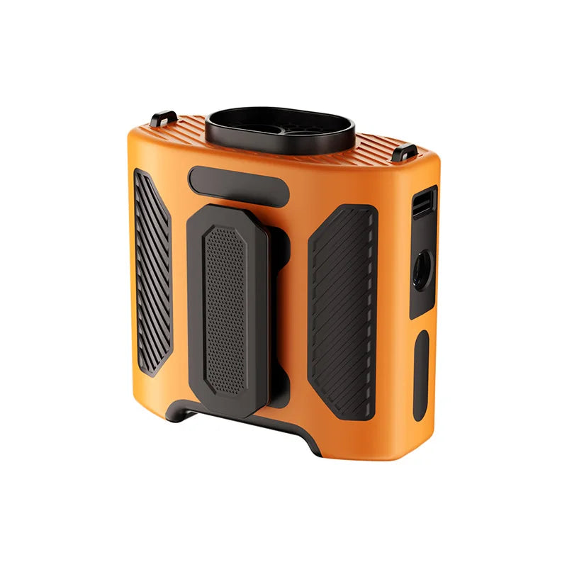 Wearable Waist Fan With LED Light Rechargeable Portable Personal Cooling Fan for Outdoor Work  Air Conditioner-like Cooling