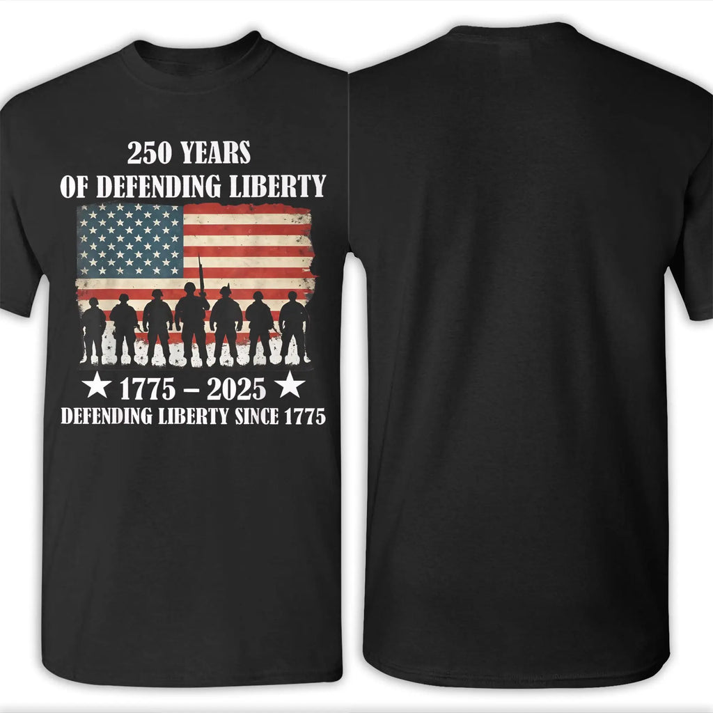 Patriotic USA Army Us Military Parade 250th anniversary Tee Shirt for Men Women Print T Shirts  100% Cotton Clothing
