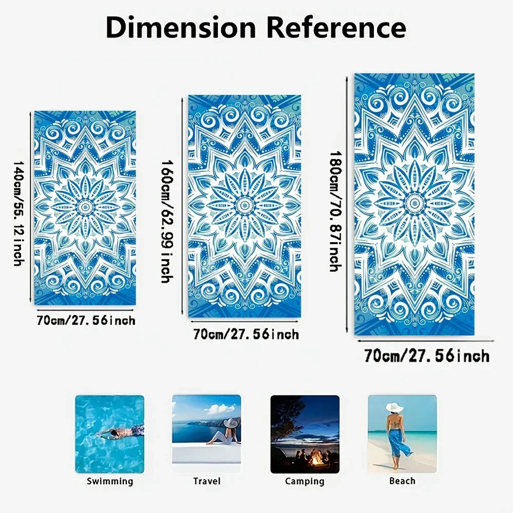 Beach Towel: Dive into Beach Life with a Starfish & Shell Design! Suitable for towels, bath towels, beach towels