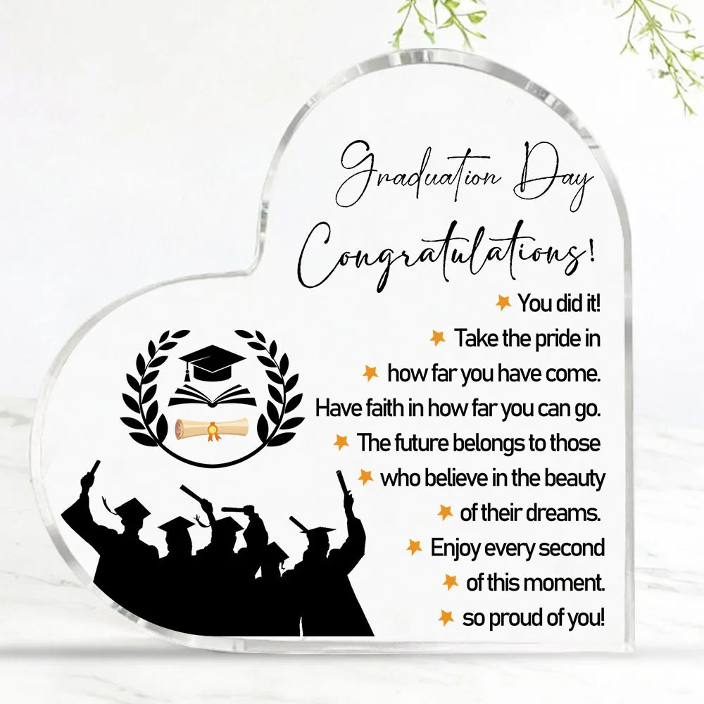 1pc Acrylic Graduation Gift, Master Doctorate Graduation Gift Acrylic Souvenir Gift As Decoration Ornament For Graduating