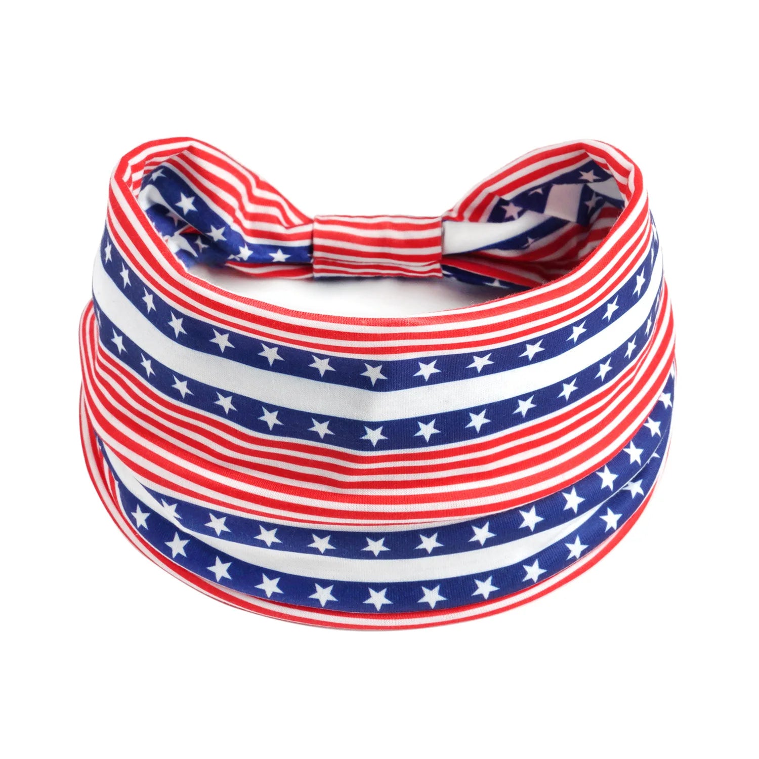 American Flag Headbands Women 4th of July Head Band Wide Turban Headwrap Red White and Blue Hairbands USA Patriotic Accessories