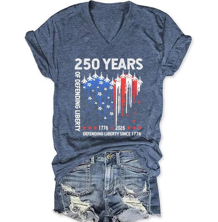 Fourth of July Shirt for Women 250th America Anniversary TShirt USA Flag Heart Design Graphic Tee Top Gift T-shirts
