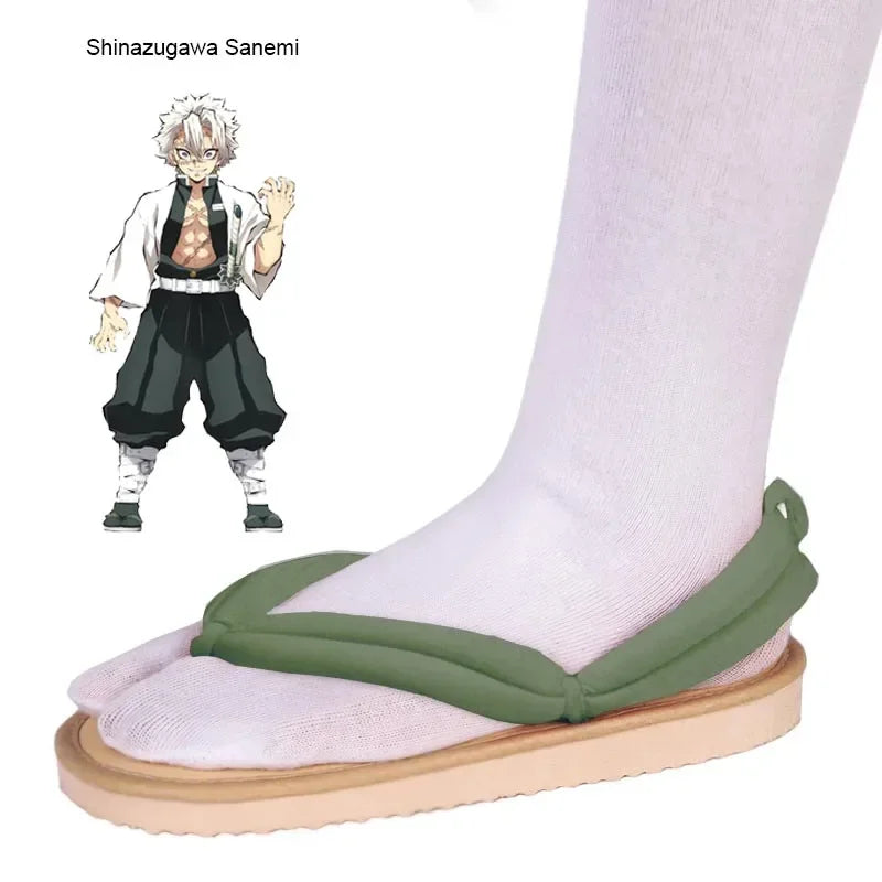 Hot Anime Demon Slayer Kimetsu No Yaiba Cosplay Accessories Kamado Nezuko Cosplay Clogs Kimono Flip-flops Geta Slippers Shoes