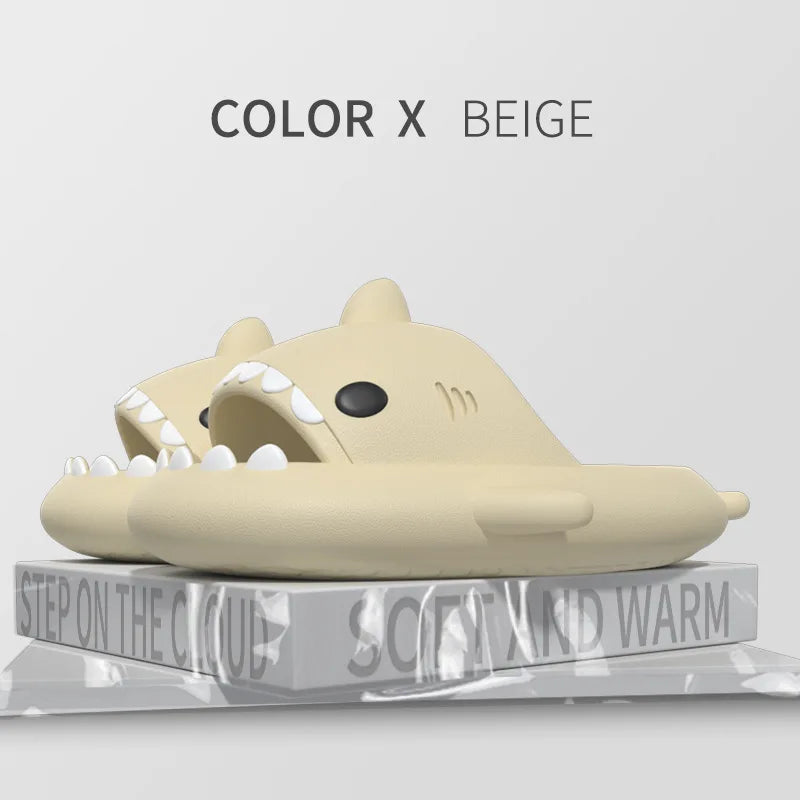 Cute Summer Shark Slippers Women Shark Slides Men Home Bathroom Sandals Kids Casual Anti-skid EVA Shoes Couple Funny Flip Flops