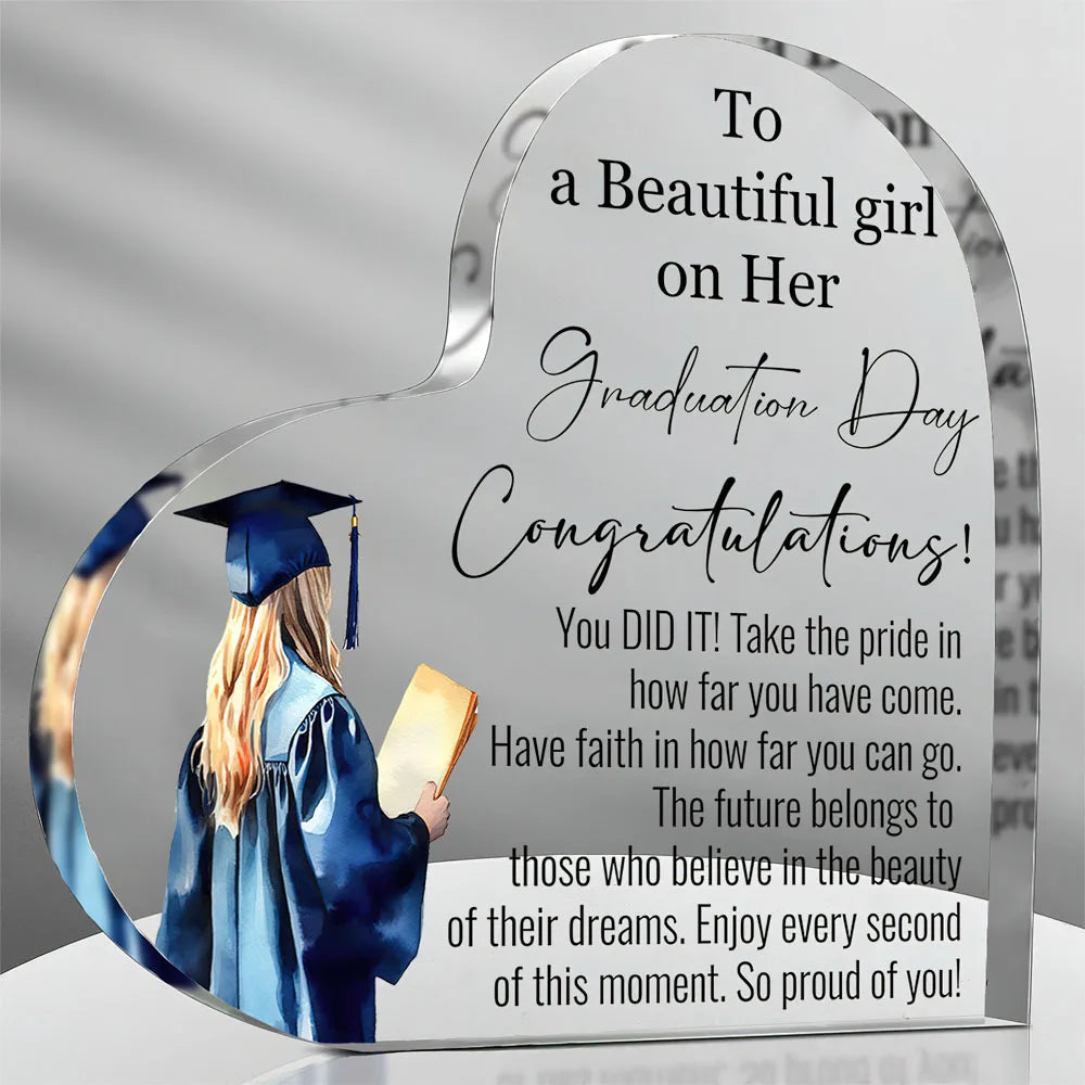 1pc Acrylic Graduation Gift, Master Doctorate Graduation Gift Acrylic Souvenir Gift As Decoration Ornament For Graduating