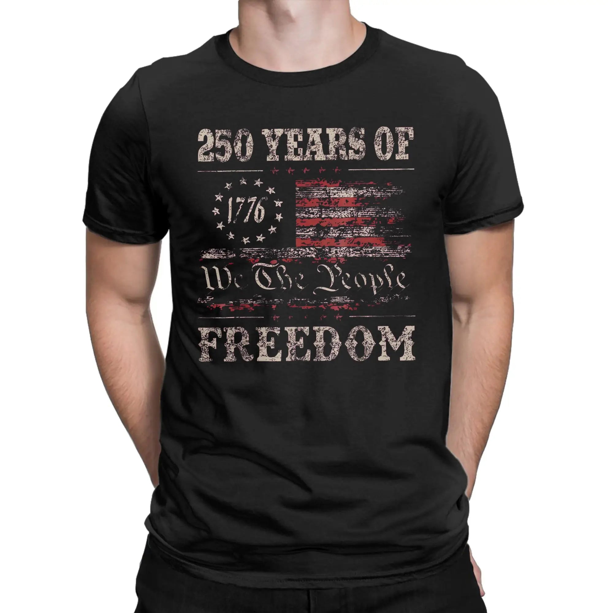 Patriotic USA Army Us Military Parade 250th anniversary Tee Shirt for Men Women Print T Shirts  100% Cotton Clothing