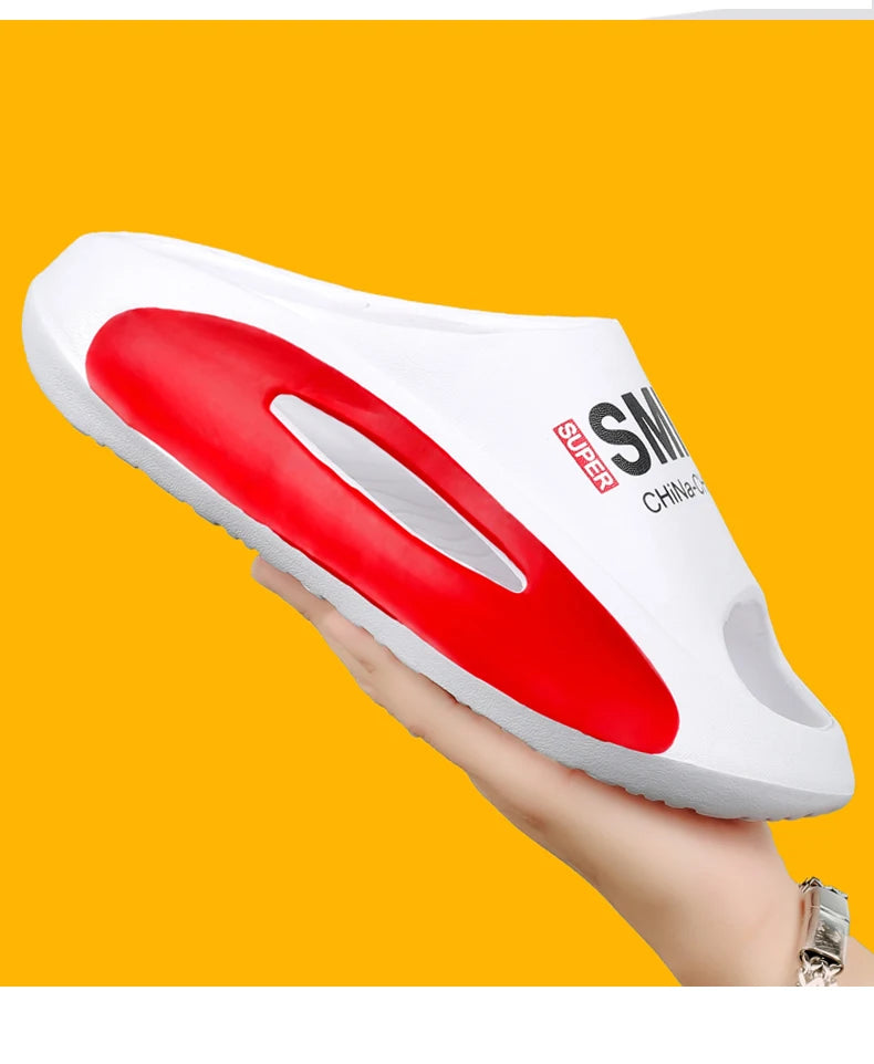 Me slippers Massaging Rubber sandals Thick Bottom Soft EVA Non-slip Women's home slippers summer beach shoes flip flops for men