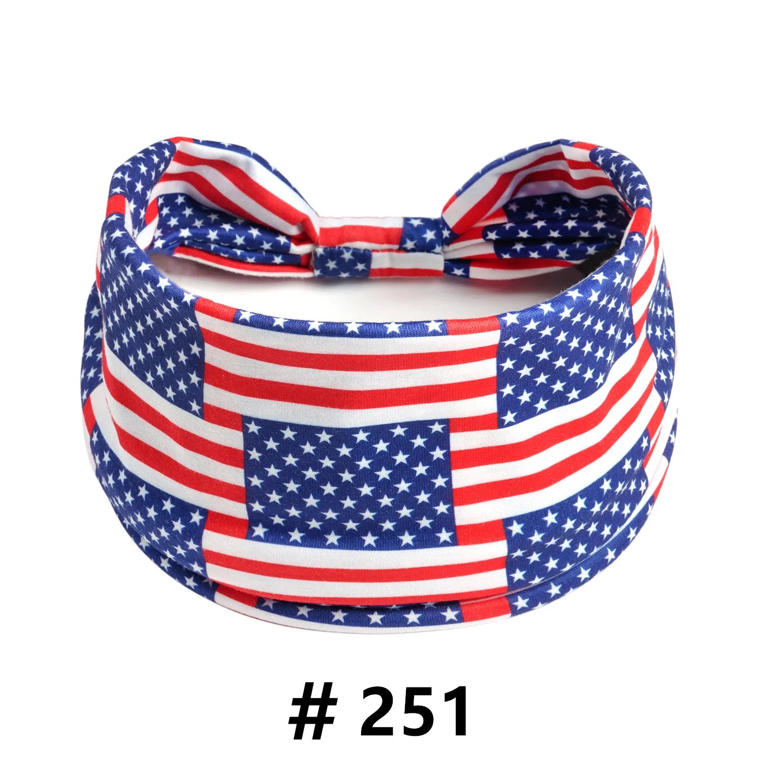 American Flag Headbands Women 4th of July Head Band Wide Turban Headwrap Red White and Blue Hairbands USA Patriotic Accessories