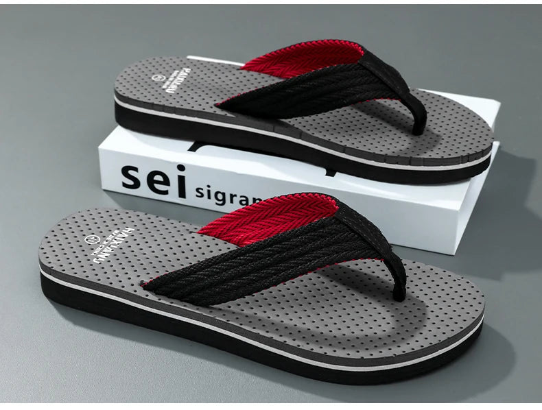 New Sandals Shoes Men Summer Men Flip Flops High Quality Beach Sandals Anti-slip Zapatos Hombre Casual Shoes 2025 Man Slippers