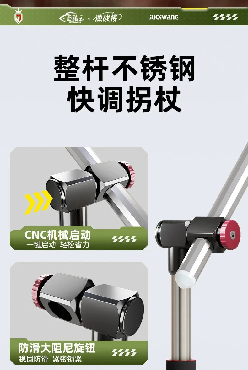 2.0-2.6M New Fishing Umbrella Upgraded Stainless Steel Mechanical Adjustment Fishing Parasol Sunshade  Large Beach Umbrella
