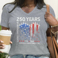 Fourth of July Shirt for Women 250th America Anniversary TShirt USA Flag Heart Design Graphic Tee Top Gift T-shirts