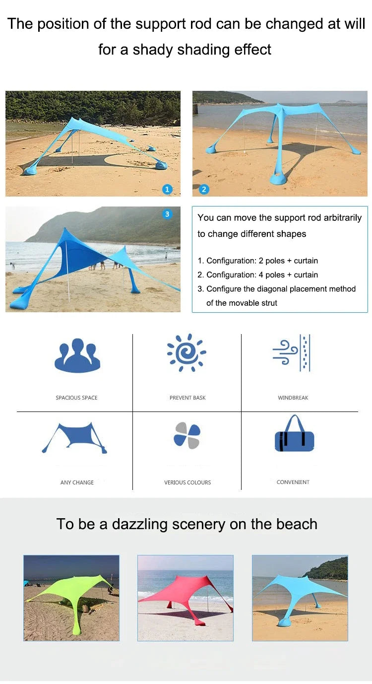 Beach Umbrella  Swimming  Sombrilla Playa  Parasol  Bache Camping  Beach Tent  Canopy Tent  Ombrellone Portatile Spiaggia