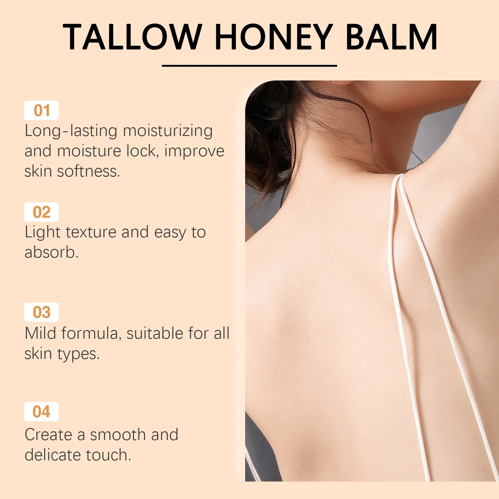 Beef Tallow Face Cream Improve Dry Dullness Lift Facial Brightening Skin Care Products Smooth Fine Lines Moisturizing Body Cream