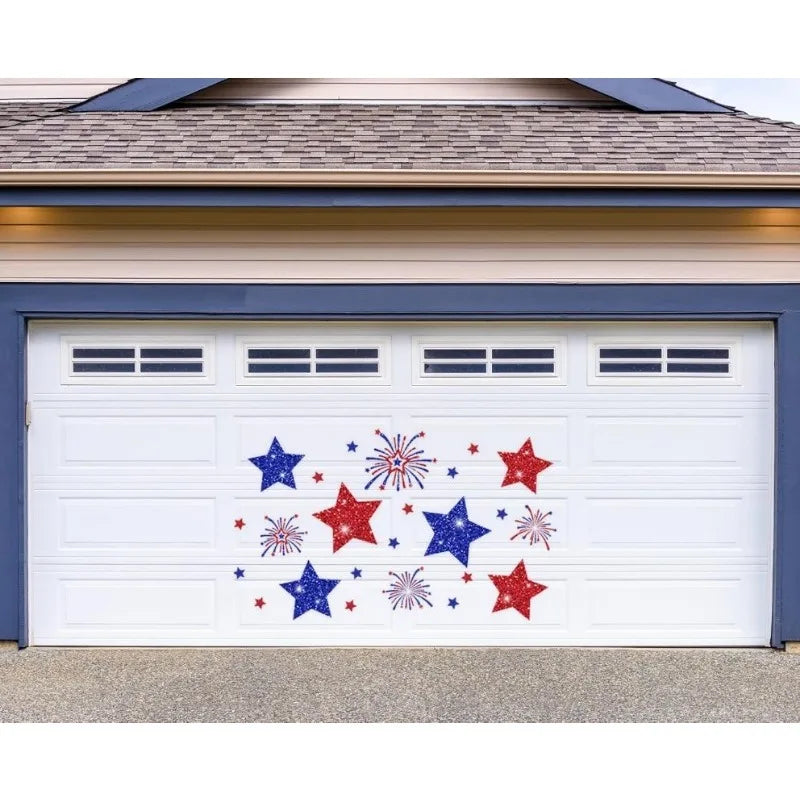 24 Patriotic Theme Garage Door Magnets, 4th of July Magnetic Fridge Sticker, 250th Independence Day Family Pie Decoration