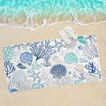 Coastal Seashell & Coral Beach Towel: Dive into Summer Vibes! Suitable for towels, bath towels, beach towels