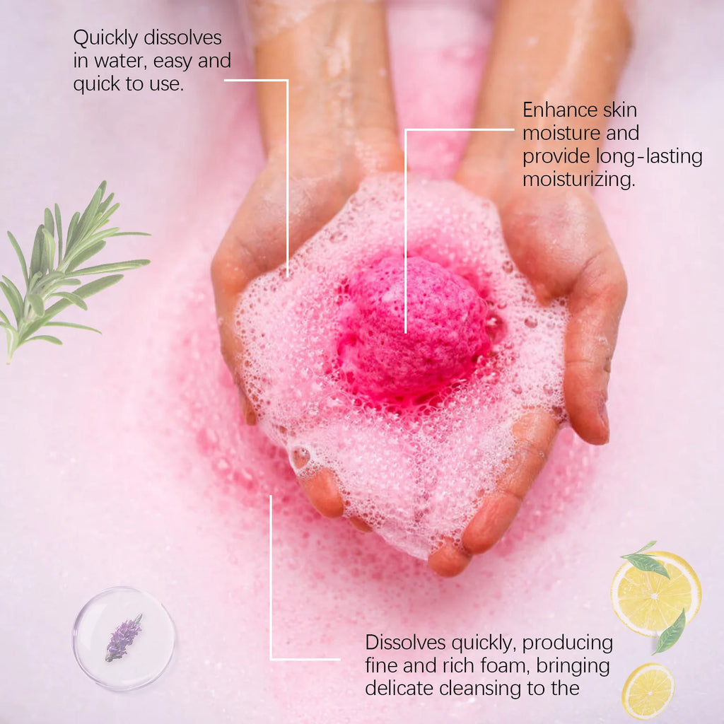 Bath Bomb Lasting Fragrance Aromatherapy Floral Scent Exfoliating Moisture Body Wash Cleansing Spa Salt Ball Bubble Bombs Shower