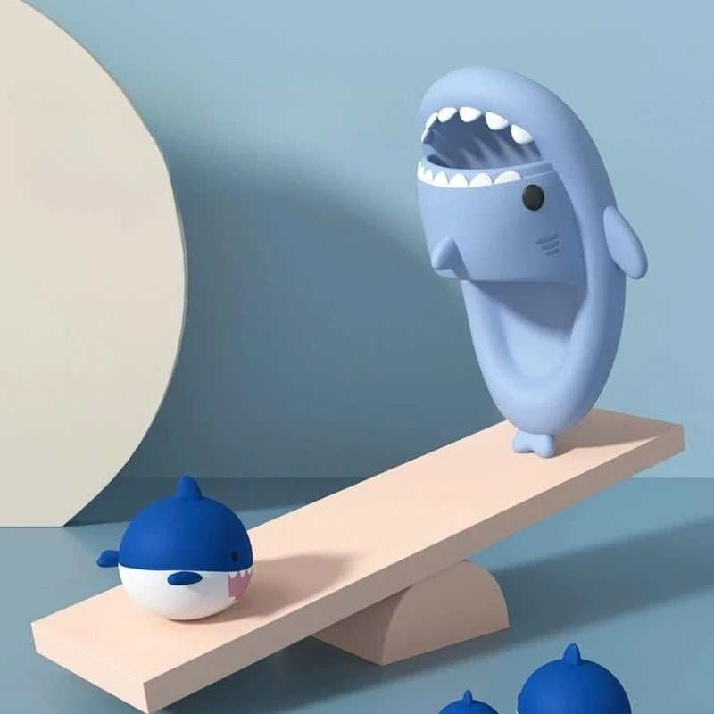 Cute Summer Shark Slippers Women Shark Slides Men Home Bathroom Sandals Kids Casual Anti-skid EVA Shoes Couple Funny Flip Flops