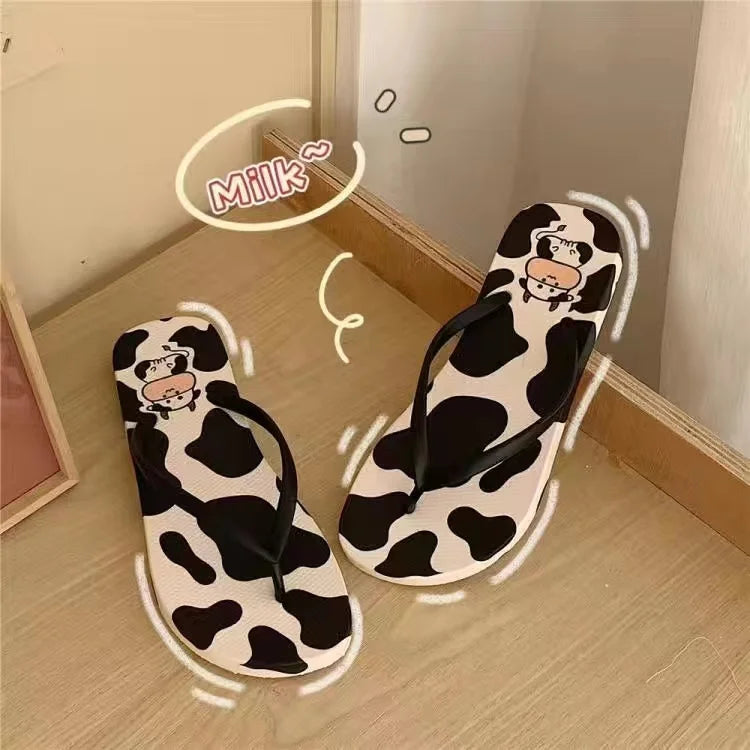 EOFK Women Flip Flops Summer New Outside Slippers PVC Soft Shoes Casual Shinny Pear Color Beach Plus Size 45 Flat with Solid