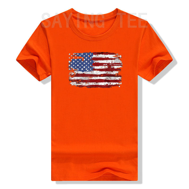 American Flag USA United States of America US 4th of July T-Shirt Funny Patriotic Graphic Tee Top Short Sleeve Men Women Clothes