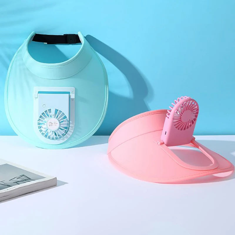 Breathable Cooling Fan Hat Sunscreen Fan Sun Visor Hat Fishing Hat Cooling Peaked Cap Hat Usb Charging Hat Fan For Sport Sunhat