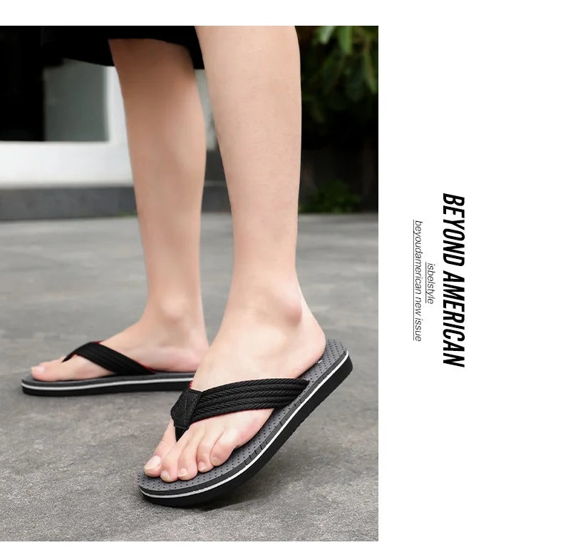 New Sandals Shoes Men Summer Men Flip Flops High Quality Beach Sandals Anti-slip Zapatos Hombre Casual Shoes 2025 Man Slippers