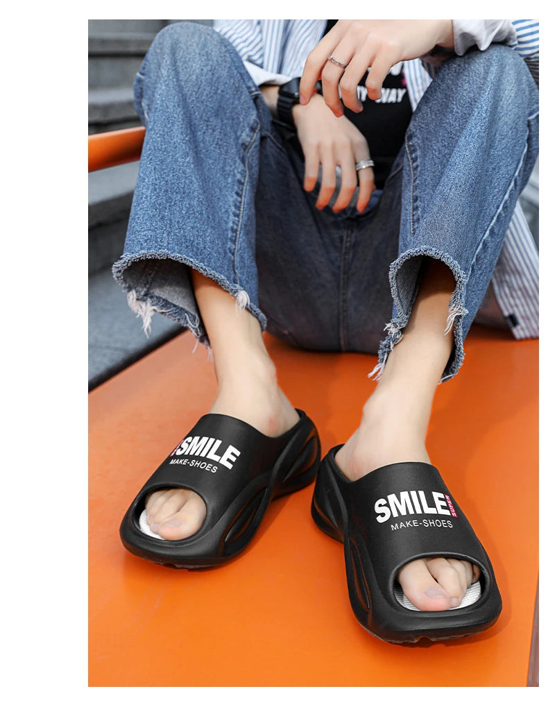 Fashion Men's Slippers Indoor Outdoor Sandals Beach Comfortable Slides Men Casual Shoes Flip-flops Women House Outdoor Slippers