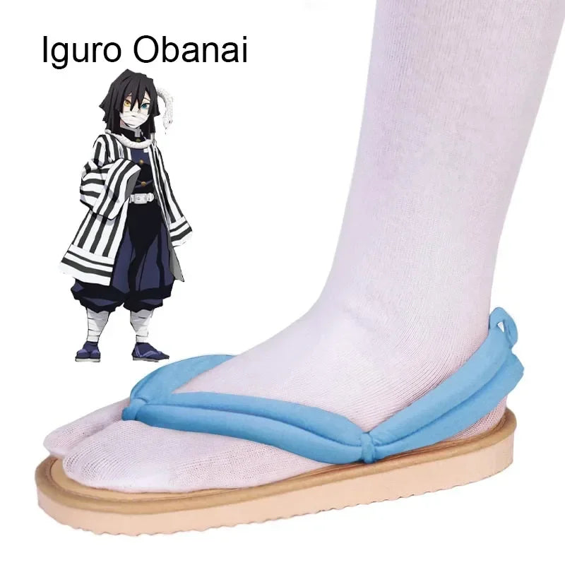 Hot Anime Demon Slayer Kimetsu No Yaiba Cosplay Accessories Kamado Nezuko Cosplay Clogs Kimono Flip-flops Geta Slippers Shoes