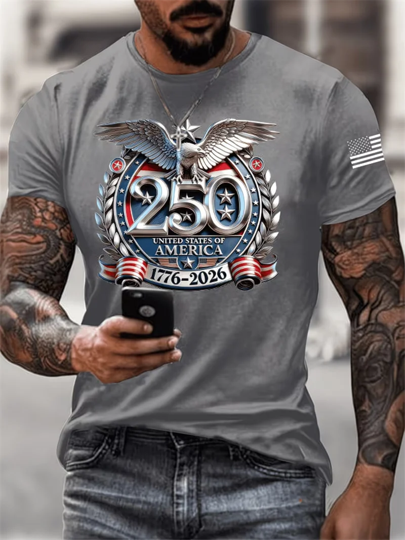 Custom USA Patriotic Inspired T-shirt Men Women God Bless The USA American Flag Print 4th Of July Streetwear Men Clothing