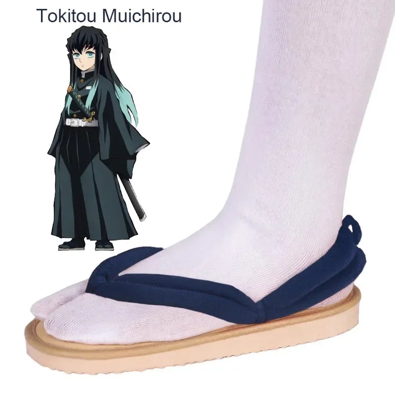 Hot Anime Demon Slayer Kimetsu No Yaiba Cosplay Accessories Kamado Nezuko Cosplay Clogs Kimono Flip-flops Geta Slippers Shoes