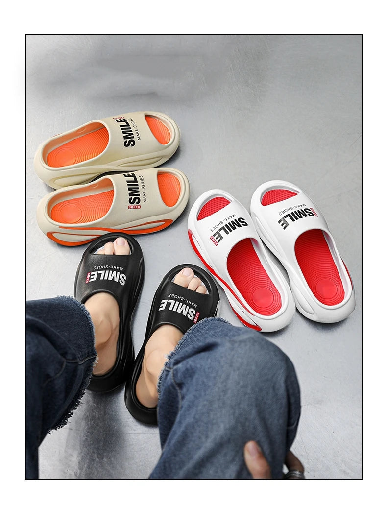 Fashion Men's Slippers Indoor Outdoor Sandals Beach Comfortable Slides Men Casual Shoes Flip-flops Women House Outdoor Slippers